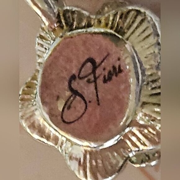 Sophia Fiori 925 Silver Flower Pendant Necklace w/ Pink Sparkle Stone - Picture 6 of 6